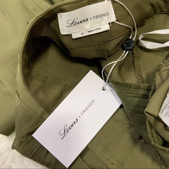🆕 Lovers + Friends Amber Highrise Tencel Pant In Olive Green - Picture 4 of 9